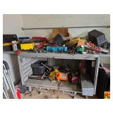 Assorted Shop Tools, Hardware, and Workbench Contents