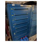 Equipto Blue Metal Storage Cabinet with Multiple Drawers