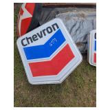 Chevron Gas Station Illuminated Sign Face