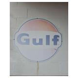 Gulf Gasoline Metal Advertising Sign