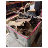 Metal Totes and Equipment Parts Lot