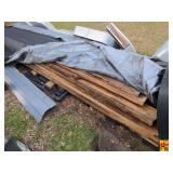 Stack of Rough-Sawn Wood Lumber and Associated (forklift extension-lot #559 is not included)