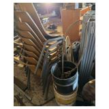 Stacking Chairs and Cable Bucket Lot