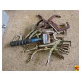 Assorted Locking Pliers and C-Clamps with Hammer Lot