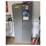 Metal Storage Cabinet with Assorted Hardware, Electrical Supplies, and Automotive Parts