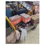 Assorted Soda Bottles and Wooden Royal Crown Cola Crate