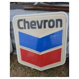 Chevron Illuminated Gas Station Sign Face