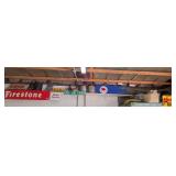 Mobilgas Pegasus Double-Sided Porcelain Sign and Firestone Sign Lot