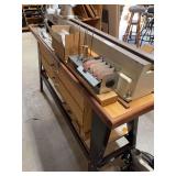 Jet Wood Lathe on Custom Workbench with Accessories