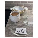 Vintage Nesting Bowls, Cruets & Candle Planter