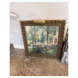 Framed Garden Landscape Print Signed  By JC Terelak