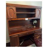 Wood Executive Desk with Hutch and Rolling Office Chair