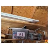 Assorted Shelving, Rigid Foam Insulation Boards, and Lumber Material