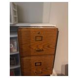 2-Drawer Wood Filing Cabinet