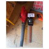 Troy-Bilt Electric Leaf Blower and Black and Decker Hedge Trimmer