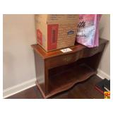 Wood Console Table with Drawers and Lower Shelf