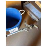 Black and Decker Cordless String Trimmer with Blue Plastic Utility Bucket