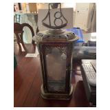 Decorative Metal and Glass Candle Lantern