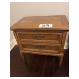Wood 2-Drawer Nightstand
