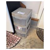 3-Drawer Plastic Storage Tower
