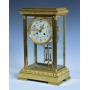 French Crystal Regulator Table Clock