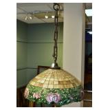 Leaded Glass Hanging Light Fixture