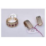 14k Gold Ruby and Diamond Ring