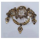 Victorian 18k Gold Diamond Brooch