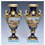 Pair of French Porcelain Urns