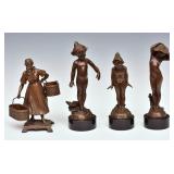 Four Cabinet Bronzes