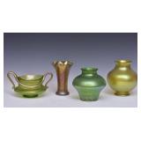 Four Austria/Bohemia Art Glass Vases