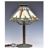 Overlay Stained Glass Parlor Lamp