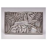 Evans Art Deco Sterling Silver Compact