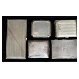Group of Five Cigarette Cases
