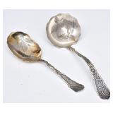 Two A. F. Towle & Co. Coin Silver Serving Spoons