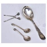 Georg Jensen Sterling Silver Spoons and Tongs
