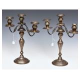 Pair of Whiting Sterling Silver Candleabra