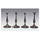 Four Tiffany & Co. Silver Plated Candlesticks