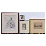 Group Of Four Etchings