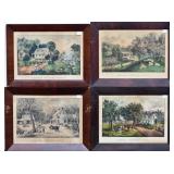Group of Four Currier & Ives Lithographs