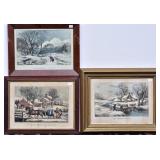 Group of Three Currier & Ives Lithographs