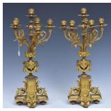 Pair of Danish Bronze Candelabras