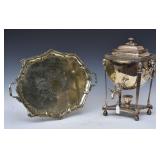Egyptian Revival Silver Plated Coffee Urn