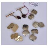 Four Sets of Gold Cuff Links