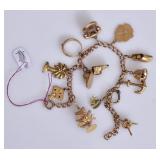 14k Gold Charm Bracelet
