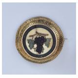 Italian Pietra Dura Brooch