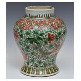 Chinese Famile Verte Porcelain Vase