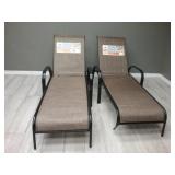 2-Mosiac Oversized Sling Stack Chaise Loungers