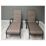 2-Mosiac Oversized Sling Stack Chaise Loungers