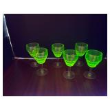 #315 • Uranium Glass Water Goblets